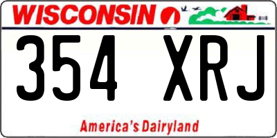 WI license plate 354XRJ