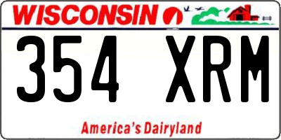 WI license plate 354XRM