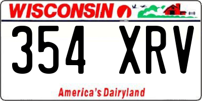 WI license plate 354XRV
