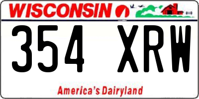 WI license plate 354XRW