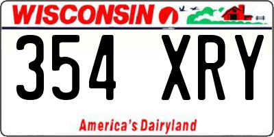 WI license plate 354XRY