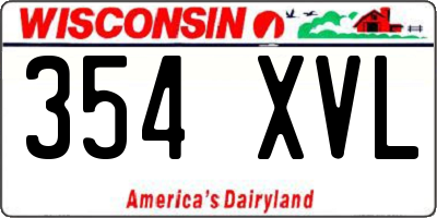 WI license plate 354XVL