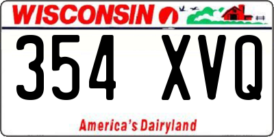 WI license plate 354XVQ
