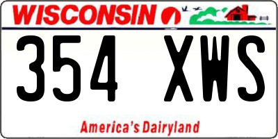 WI license plate 354XWS