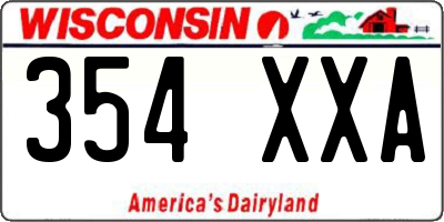 WI license plate 354XXA