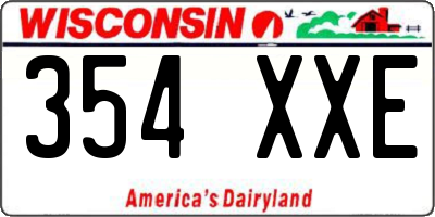 WI license plate 354XXE