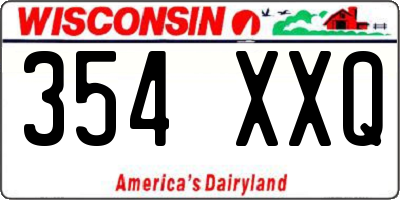 WI license plate 354XXQ