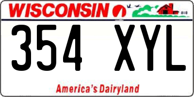 WI license plate 354XYL
