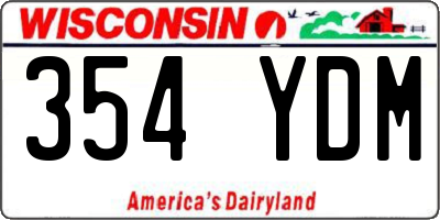 WI license plate 354YDM