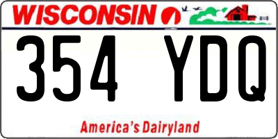 WI license plate 354YDQ