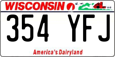 WI license plate 354YFJ