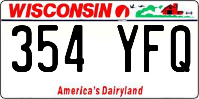 WI license plate 354YFQ