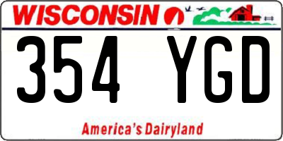 WI license plate 354YGD