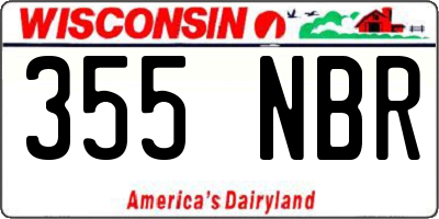 WI license plate 355NBR