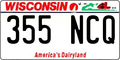 WI license plate 355NCQ
