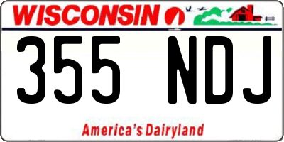 WI license plate 355NDJ