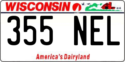 WI license plate 355NEL