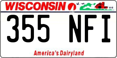 WI license plate 355NFI