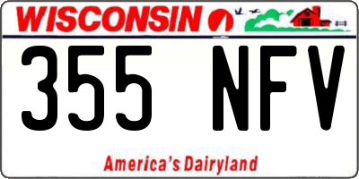 WI license plate 355NFV