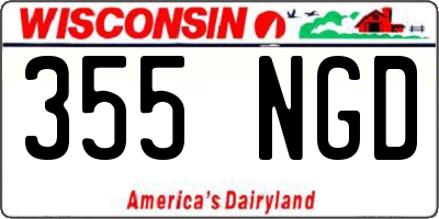 WI license plate 355NGD