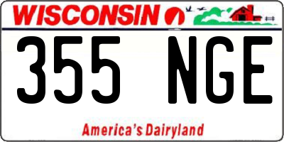 WI license plate 355NGE