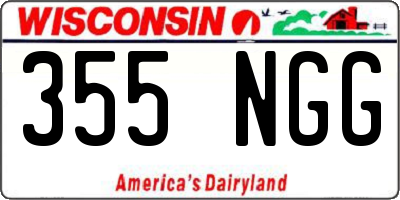 WI license plate 355NGG