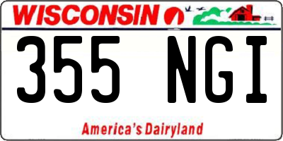 WI license plate 355NGI