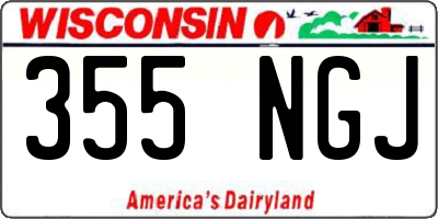 WI license plate 355NGJ
