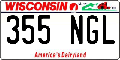 WI license plate 355NGL