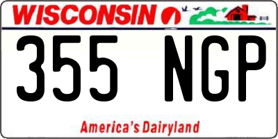 WI license plate 355NGP