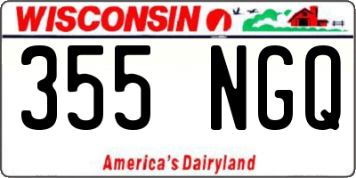 WI license plate 355NGQ