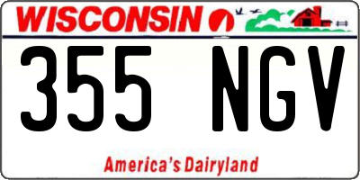 WI license plate 355NGV