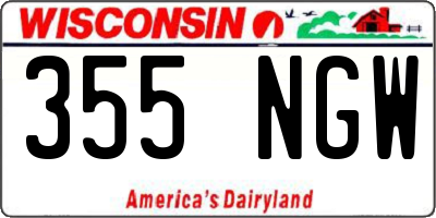 WI license plate 355NGW