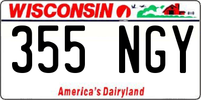 WI license plate 355NGY