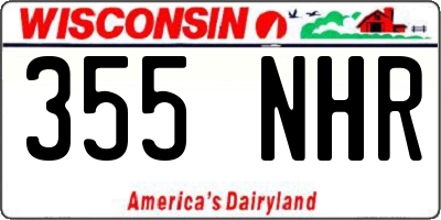 WI license plate 355NHR