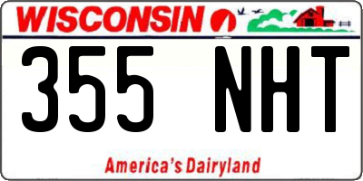 WI license plate 355NHT