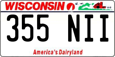 WI license plate 355NII