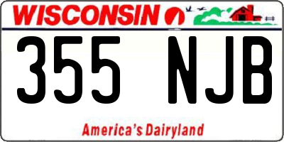 WI license plate 355NJB