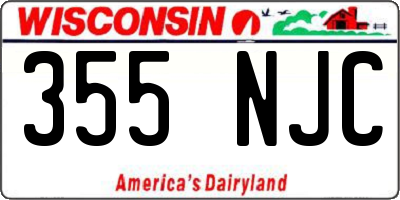 WI license plate 355NJC