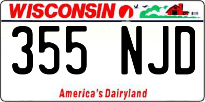 WI license plate 355NJD
