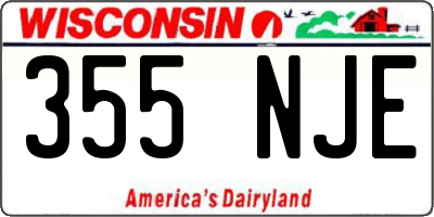 WI license plate 355NJE