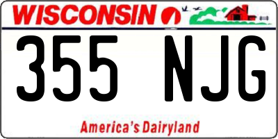WI license plate 355NJG