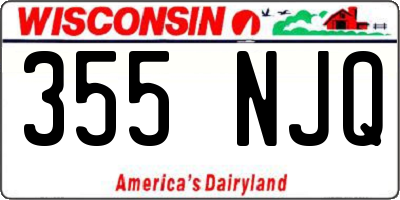 WI license plate 355NJQ