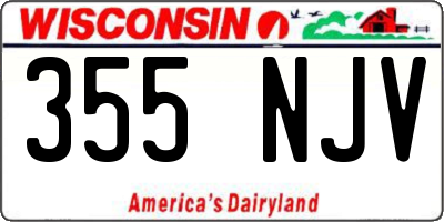 WI license plate 355NJV