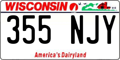 WI license plate 355NJY