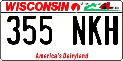 WI license plate 355NKH