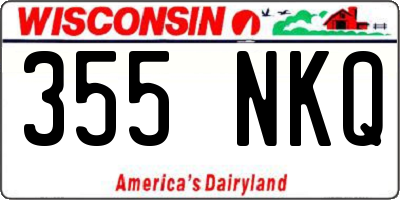 WI license plate 355NKQ