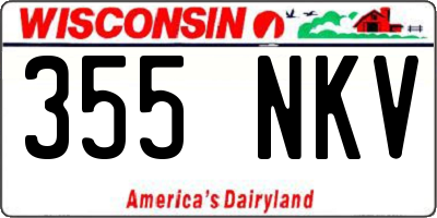 WI license plate 355NKV