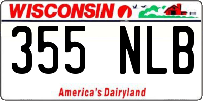 WI license plate 355NLB