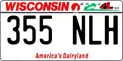 WI license plate 355NLH